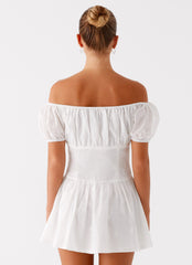 Anthem Cotton Mini Dress - Ivory