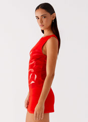 Happy Hour Mini Dress - Red